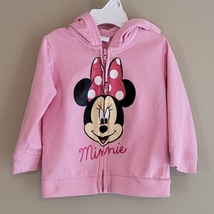 Disney Minnie Mouse pink zip up hoodie